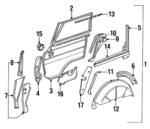 J5751721 - Body: Panel Assembly for Jeep: Cherokee, Grand Wagoneer, Wagoneer Image