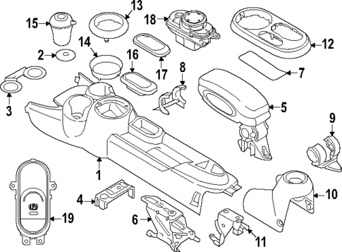 Center Console for 2020 Mini Cooper #0