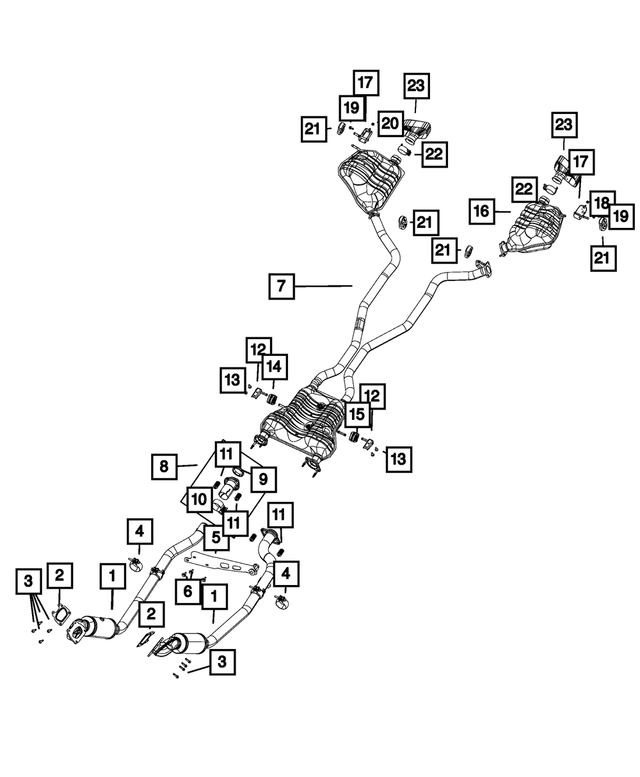 68410802AB - Exhaust: Exhaust Pipe And Converter, Right for Jeep: Grand Cherokee, Grand Cherokee WK Image
