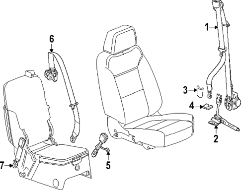 Seat Belt for 2025 Chevrolet Silverado 2500 HD #0