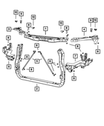 5156136AA - Cooling: Hood Bumper, Adjustable for Mopar Image