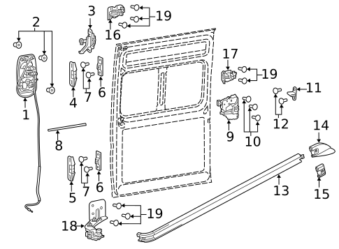 Sliding Door for 2019 Ram ProMaster 3500 #0
