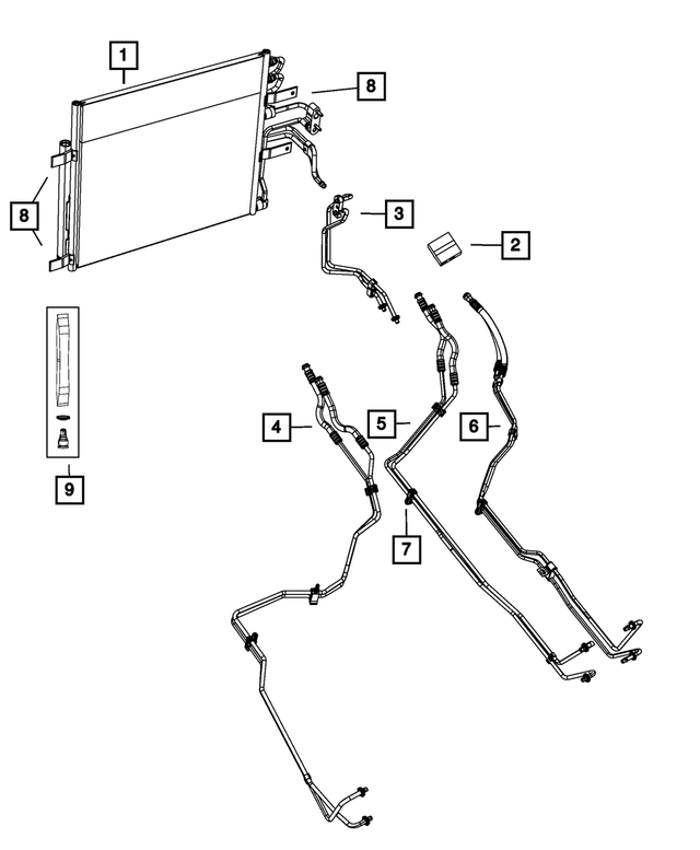 « 52014496AA – Cooling : Tube De Refroidisseur D`huile Agrafe pour Mopar Image »
