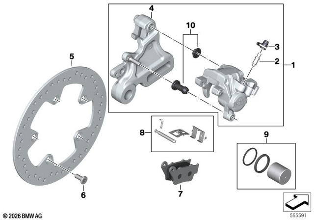 34218569406 - : Brake Caliper, Rear for BMW-Motorrad Image