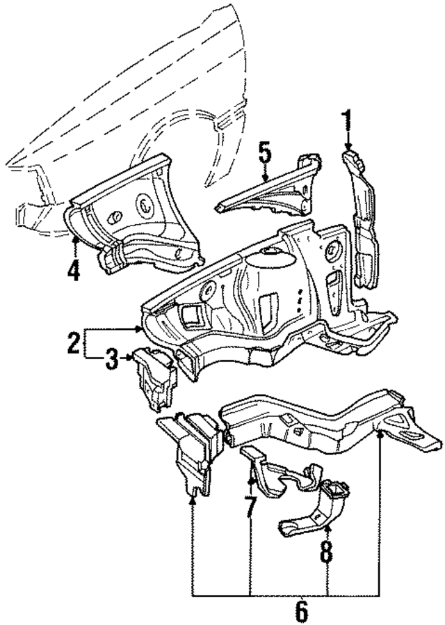 8A0821085 - Body: Rear Shield for Audi Image
