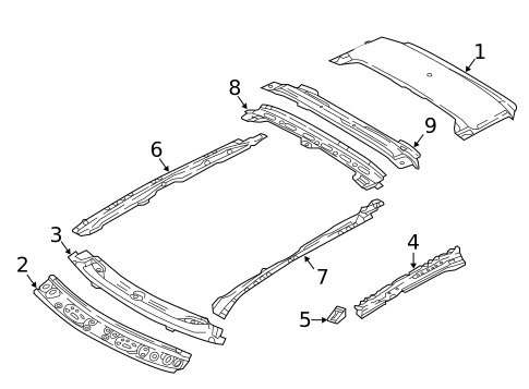Roof & Components for 2025 Mitsubishi Eclipse Cross #0