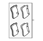 LR157174 - Brakes: Brake Pads for Land Rover: Defender 110, Defender 130, Defender 90, Discovery Image