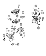 68409907AA - Interior Trim: Console Clip for Ram: 1500, 2500, 3500 Image