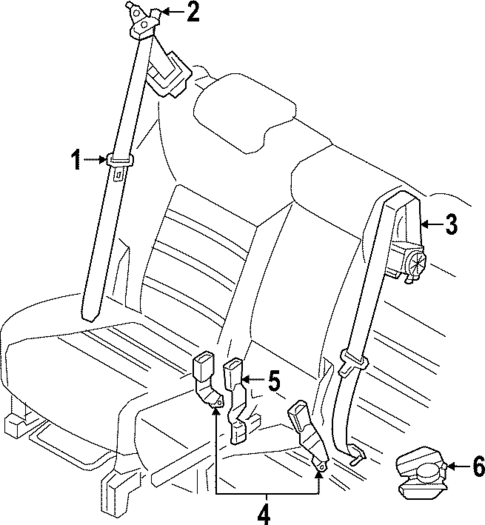 Rear Seat Belts for 2024 Kia Sportage #0