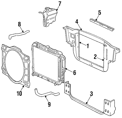 Radiator Support for 1989 Dodge Diplomat #0