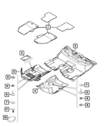 5UW21LXHAA - Interior Trim: Rear Floor Carpet, Export for Jeep: Renegade Image