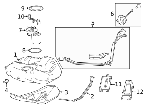 Fuel System Components for 2011 Saab 9-5 #1