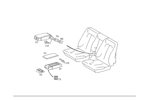 Folding Armrest, Seat Adapter for 2002 Mercedes-Benz CL500 #0
