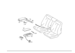 2159700130 - Rear Seat Bench: Folding Armrest for Mercedes-Benz Image