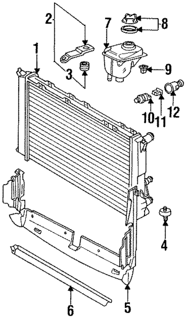 8A0121251B - Cooling System: Radiator Assembly for Audi Image