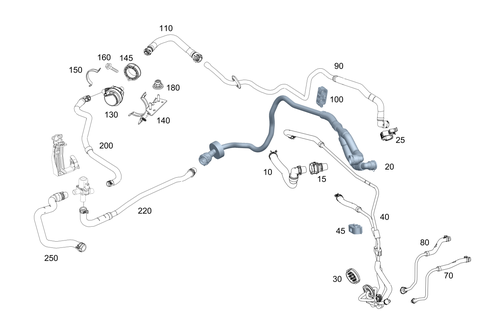 Heating Water Lines for 2020 Mercedes-Benz GLS450 #0