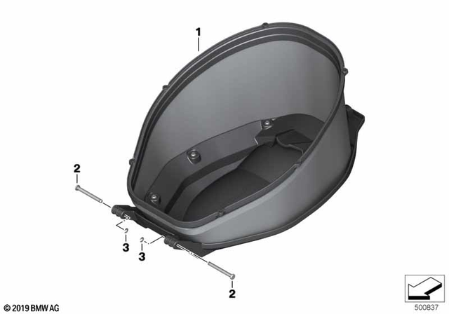 46545A89731 - Frame and Mounting Parts: Storage Compartment, Rear -  for BMW-Motorrad Image