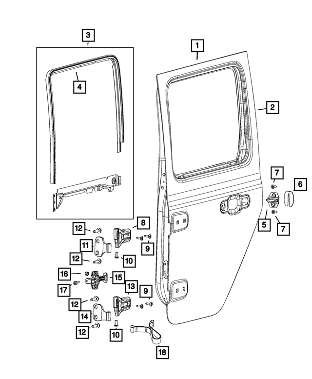 4589139AA - Doors, Door Mirrors and Related Parts: Door Latch Striker Spacer, Right for Mopar Image