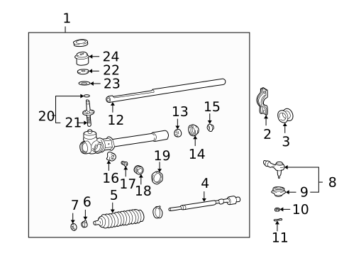 Steering Gear & Linkage for 2001 Hyundai Accent #4