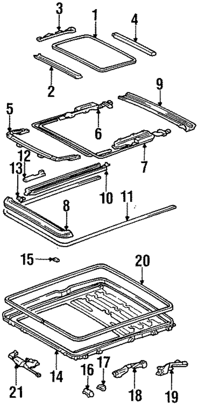 6363507010E1 - : Sunroof Opening Trim for Toyota Image
