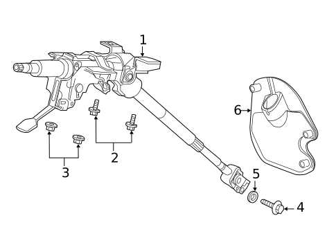 Steering Column Assembly for 2020 Honda Odyssey #0
