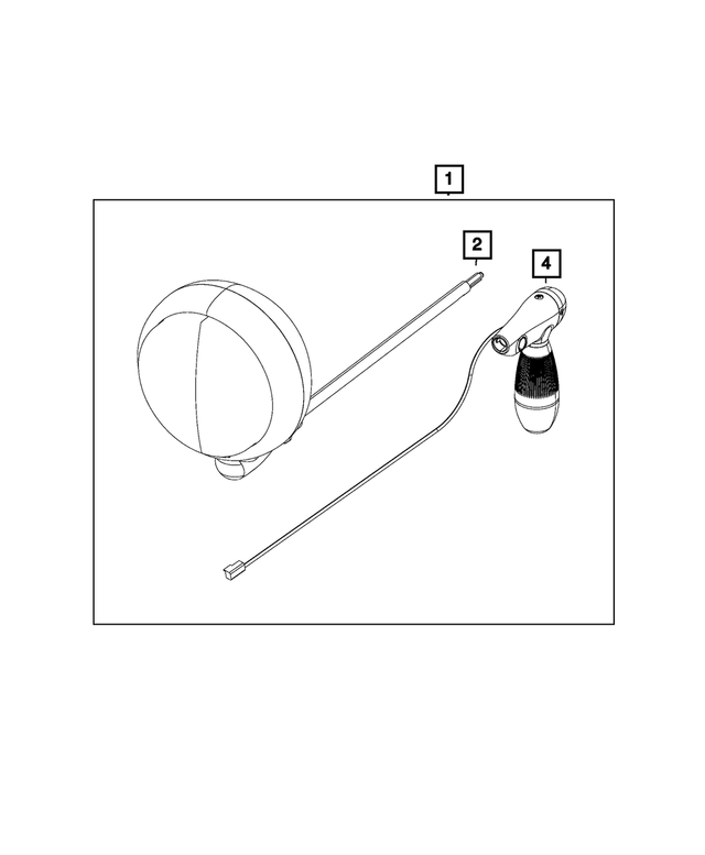68183757AC - Electrical: A-pillar Mounted Spotlamp for Mopar Image image