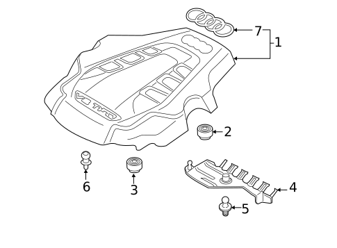 Engine Appearance Cover for 2018 Audi A7 Quattro #0