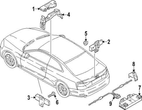 Keyless Entry Components for 2018 Audi RS5 #0