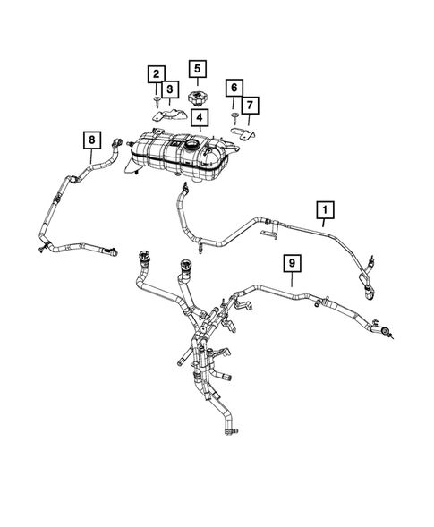 Engine Coolant Reservoir (Bottle) for 2019 Ram 1500 #0