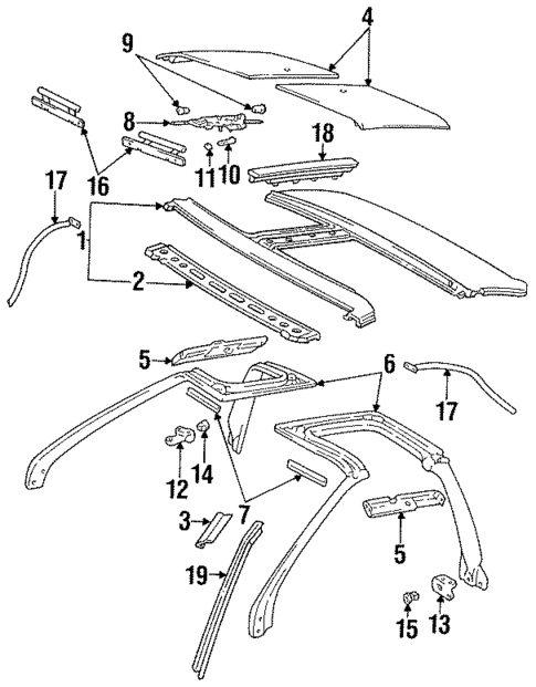 Roof & Components for 1993 Toyota MR2 #0