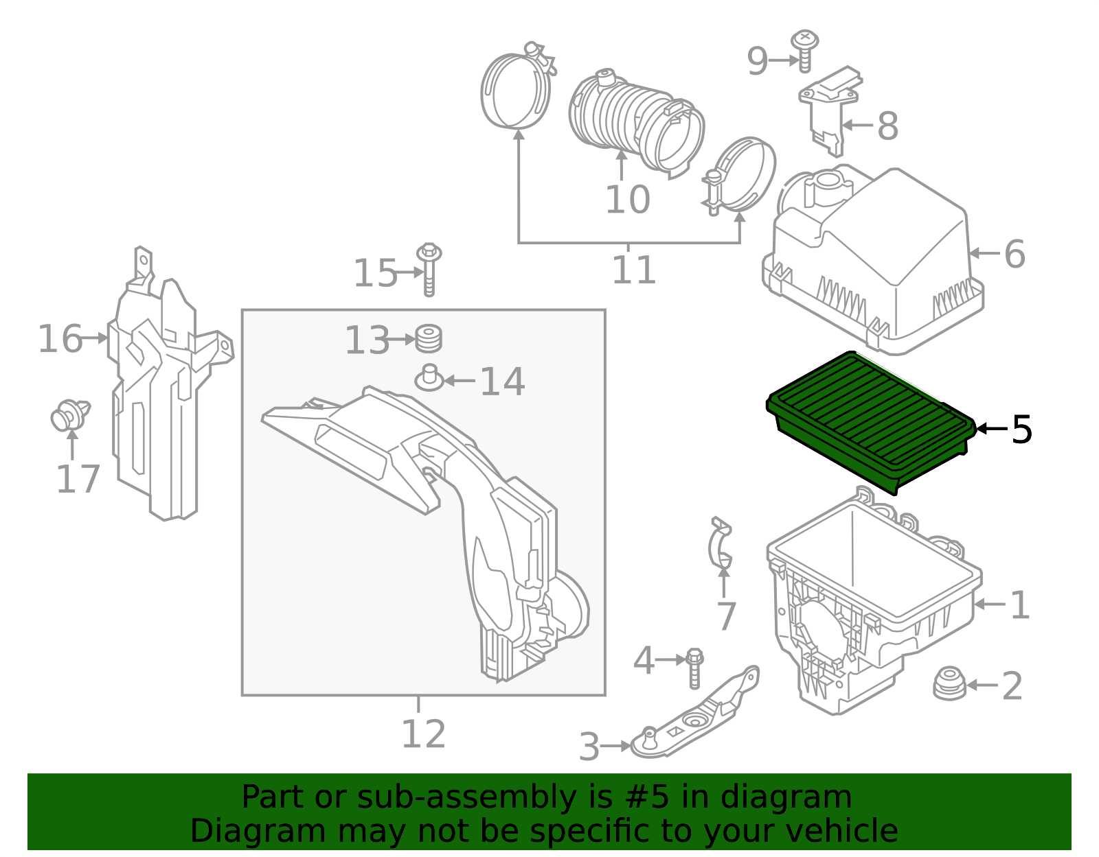 PAH9-13-3A0A - Filter Element - 2019-2025 Mazda 3 | Mazda Swag