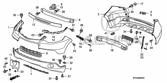 Bumpers (1) for 2007 Acura RDX #0