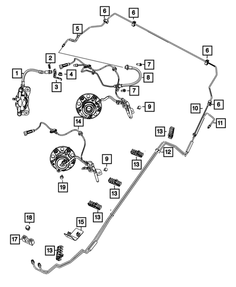 Hydraulic Control Unit, Brake Tubes and Hoses for 2014 Jeep Compass #1