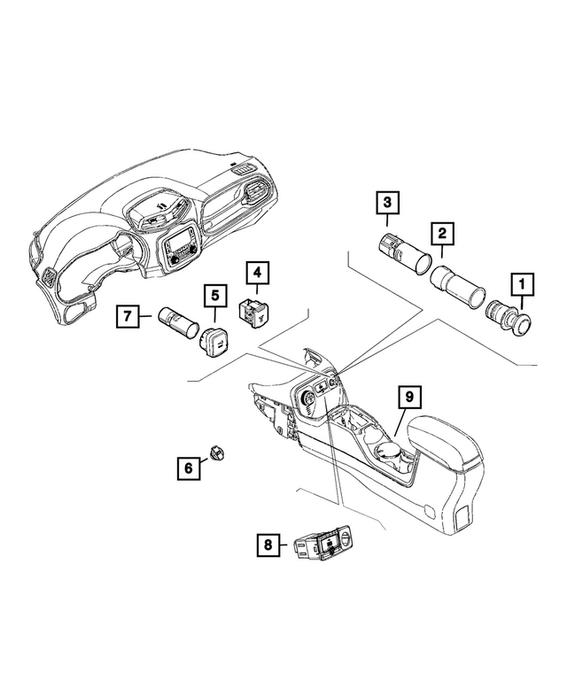 « 6WN77LXHAA – Electrical : Orifice De Charge Usb pour Mopar Image »