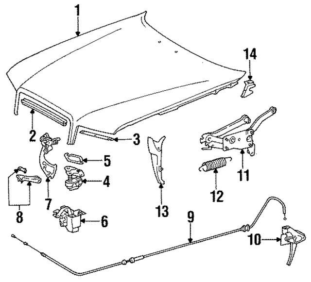 1268806457 - Body: Hood for Mercedes-Benz Image