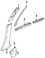 MB938127 - Body: Center Pillar Trim for Dodge: Colt Image