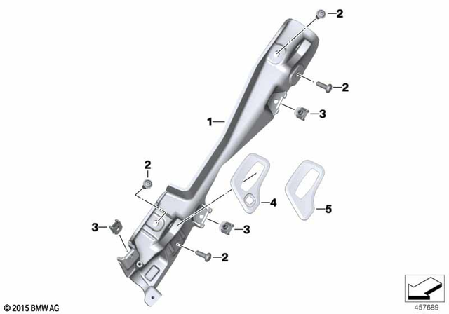 46547716656 - Frame and Mounting Parts: Case Holder Right -  for BMW-Motorrad Image