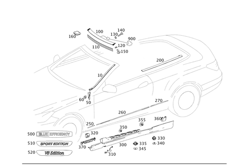 Outside Attachment Parts for 2015 Mercedes-Benz E550 #0