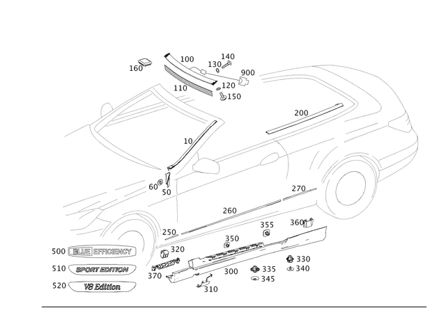 2077700062 - : Wind Deflector for Mercedes-Benz Image