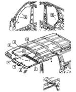 68002711AC - Body Sheet Metal Except Doors: Sunroof Glass for Mopar Image