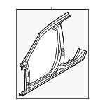 7P6809835A - Body: Aperture Panel for Volkswagen: Touareg Image