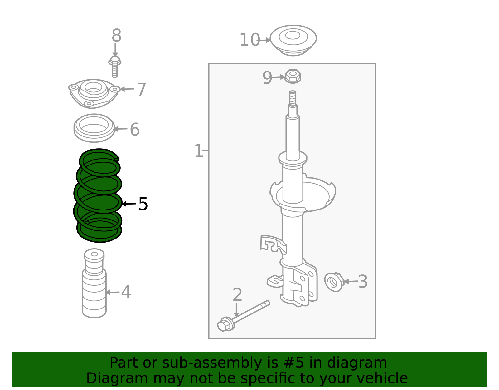 Genuine Coil Spring - 54010-ZN90A | NissanParts.cc | Nissan Parts