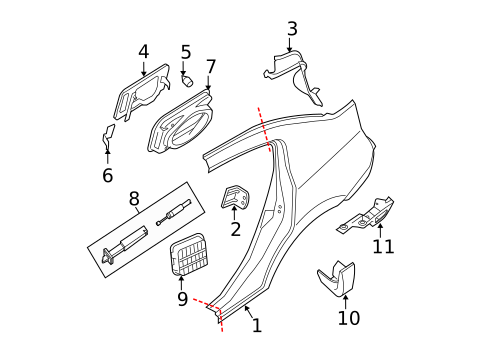 Fuel Door for 2012 Nissan Sentra #0