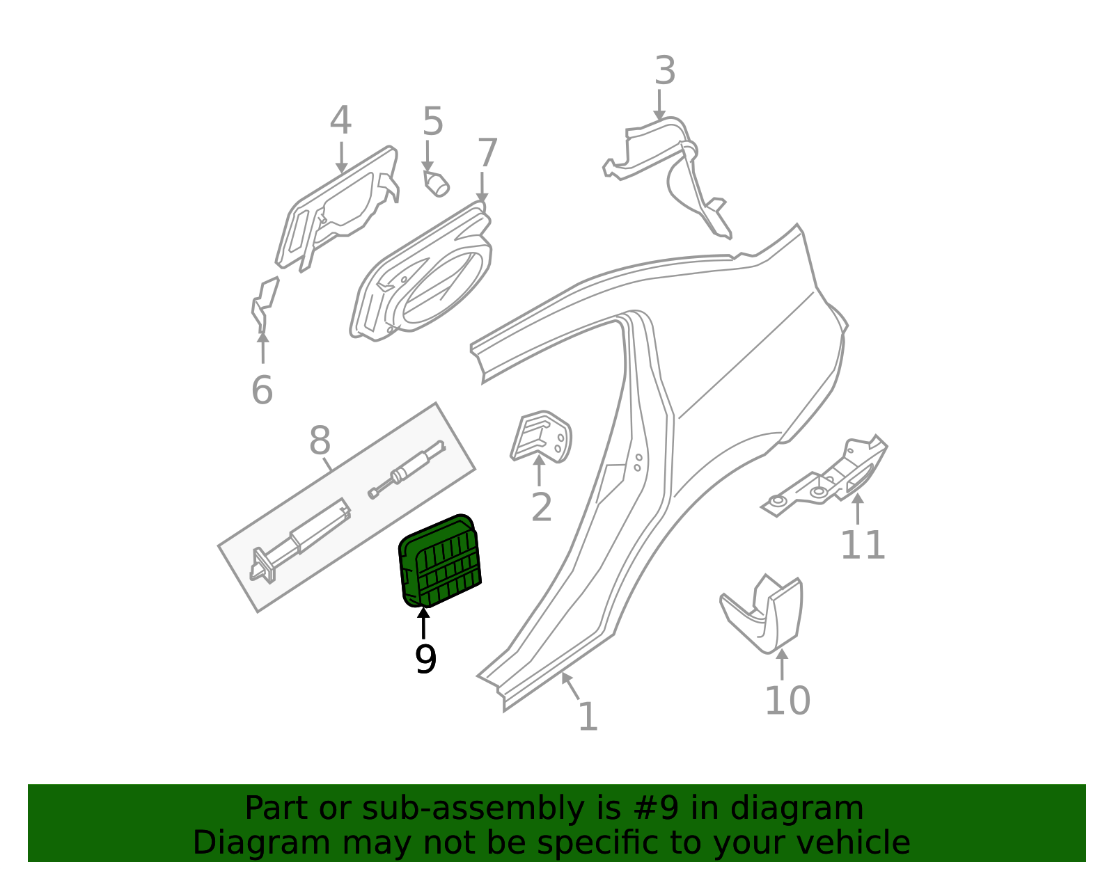 76805-ET000 - Quarter Panel Vent 2007-2012 Nissan Sentra | Official ...