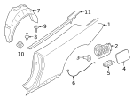 7147169847 - Body: Quarter Panel Splash Shield Nut for BMW Image