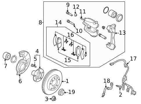 Front Brakes for 2009 Mazda CX-9 #0