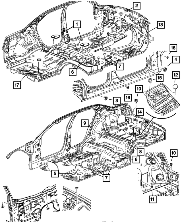 « 68088450AA – Body Sheet Metal Except Doors : Passe-cable pour Mopar Image »