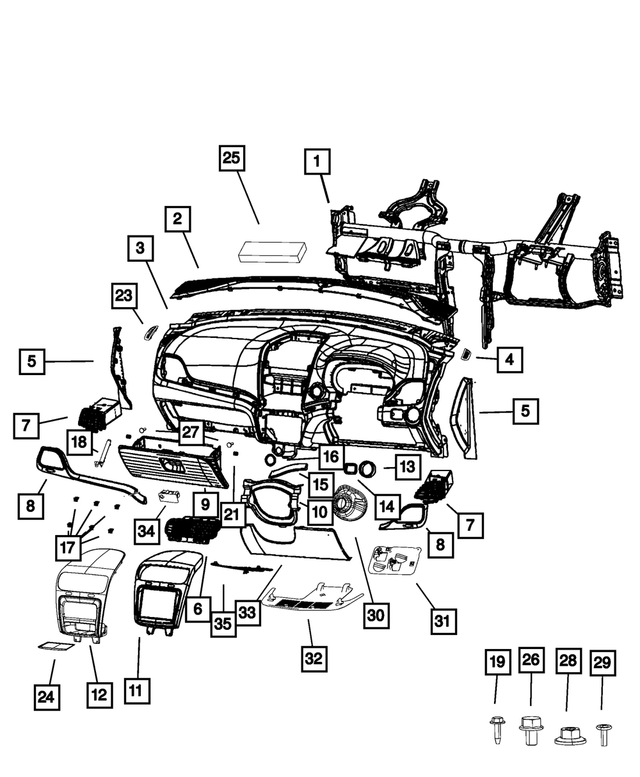 68101336AA - Interior Trim: Trim Clip for Mopar Image image