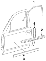 F5MZ5420878PTM - Body: Body Side Molding for Mercury: Grand Marquis Image