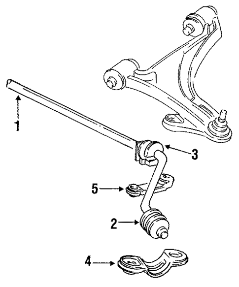 Stabilizer Bar & Components for 1989 Chrysler New Yorker #0